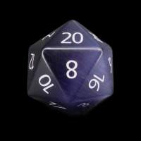 TDSO Cats Eye Kynite with Engraved Numbers 16mm Precious Gem D20 Dice