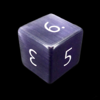 TDSO Cats Eye Kynite with Engraved Numbers 16mm Precious Gem D6 Dice