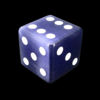TDSO Cats Eye Kynite with Engraved Spots 16mm Precious Gem D6 Dice