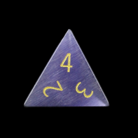 TDSO Cats Eye Glass Kynite & Gold D4 Dice
