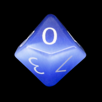 TDSO Cats Eye Light Blue with Engraved Numbers 16mm Precious Gem D10 Dice