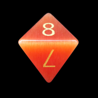 TDSO Cats Eye Red with Engraved Numbers 16mm Precious Gem D8 Dice