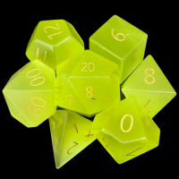 TDSO Cats Eye Glass Yellow & Gold 7 Dice Polyset