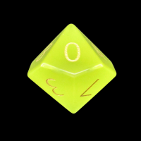 TDSO Cats Eye Glass Yellow & Gold D10 Dice