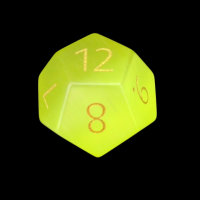 TDSO Cats Eye Glass Yellow & Gold D12 Dice