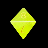 TDSO Cats Eye Glass Yellow & Gold D8 Dice