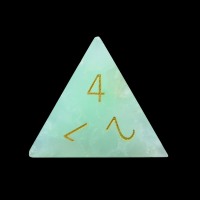TDSO Gemstone Chrysoprase & Gold D4 Dice