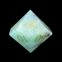TDSO Gemstone Chrysoprase & Gold Percentile Dice