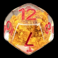 TDSO Fools Gold Clear D12 Dice