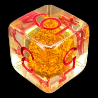 TDSO Fools Gold Clear D6 Dice