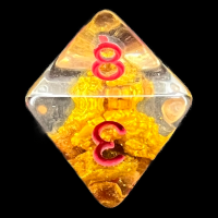 TDSO Fools Gold Clear D8 Dice