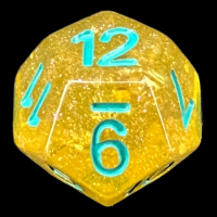 TDSO Confetti Gold Nugget & Turquoise D12 Dice