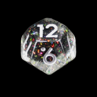 TDSO Confetti Mica Black Rainbow Glitter D12 Dice - DISCONTINUED