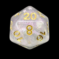 TDSO Confetti White Wizard D20 Dice