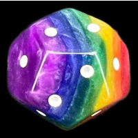 TDSO Six-Fold D2 Layer Rainbow 12 Sided Spot D2 Dice