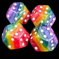 TDSO Triple D4 Layer Rainbow 12 Sided Spot D4 Dice Set (4)