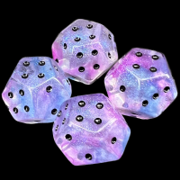 TDSO Triple D4 Luminous Ceremonial Chrome 12 Sided Spot D4 Dice Set (4)