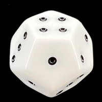 TDSO Triple D4 Opaque White & Black 12 Sided Spot D4 Dice