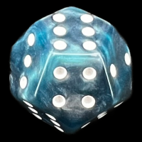 TDSO Double D6 Duel Steel & Teal 12 Sided Spot D6 Dice