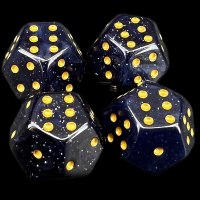 TDSO Double D6 Galaxy Glitter Universe 12 Sided D6 Dice Set (4)