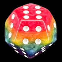 TDSO Double D6 Layer Rainbow 12 Sided Spot D6 Dice