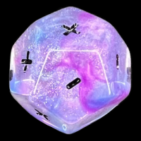 TDSO Double Fate/Fudge Luminous Ceremonial Chrome 12 Sided Dice