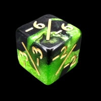 TDSO Duel Black & Green Negative Modifier D6 Dice