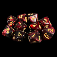 TDSO Duel Blood & Shadow 10 x D10 Dice Set