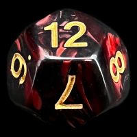 TDSO Duel Blood & Shadow D12 Dice
