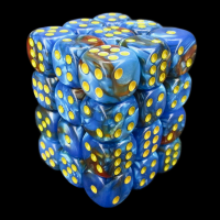TDSO Duel Red & Teal With Yellow 36 x D6 Dice Set