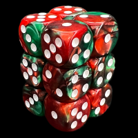 TDSO Duel Green & Red 12 x D6 Dice Set
