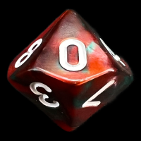 TDSO Duel Green & Red D10 Dice