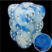 TDSO Duel Jade & White Glow in the Dark 12 x D6 Dice Set