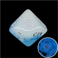 TDSO Duel Icy Rocks Glow in the Dark Percentile Dice