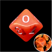 TDSO Duel Lava & Black Glow in the Dark 16mm D10 Dice