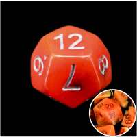TDSO Duel Lava & Black Glow in the Dark 16mm D12 Dice