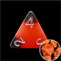 TDSO Duel Lava & Black Glow in the Dark 16mm D4 Dice