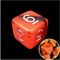 TDSO Duel Lava & Black Glow in the Dark 16mm D6 Dice
