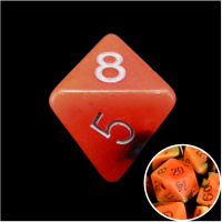 TDSO Duel Lava & Black Glow in the Dark 16mm D8 Dice