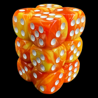 TDSO Duel Orange & Yellow 12 x D6 Dice Set