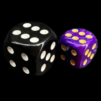 TDSO Duel Purple & Blue 12mm D6 Spot Dice