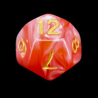TDSO Duel Red & White With Gold D12 Dice