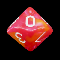 TDSO Duel Rose & Saffron Yellow D10 Dice