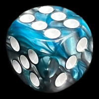 TDSO Duel Steel & Teal 16mm D6 Spot Dice