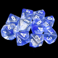 TDSO Eldritch Swirl Blue 10 x D10 Dice Set