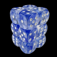 TDSO Eldritch Swirl Blue 12 x D6 Dice Set