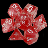TDSO Eldritch Swirl Red 7 Dice Polyset