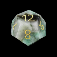 TDSO Gemstone Emerald & Gold D12 Dice