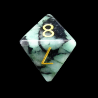 TDSO Gemstone Emerald & Gold D8 Dice