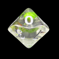 TDSO Encapsulated Flower Lavender & Green D10 Dice